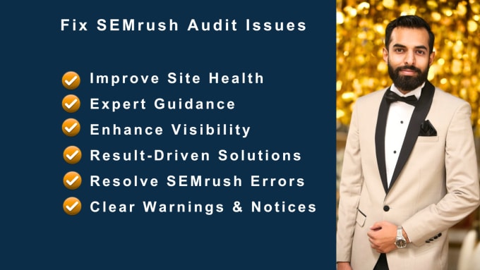 I will resolve SEMrush errors and site audit problems.